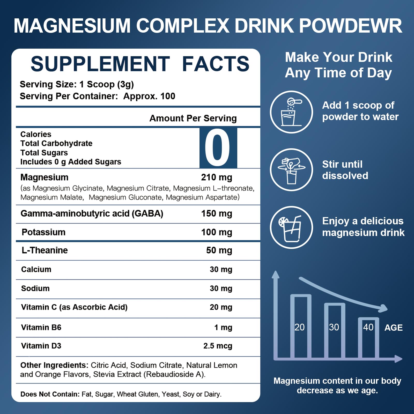 NATURE TARGET magnesium powder being poured into a glass for easy mixing