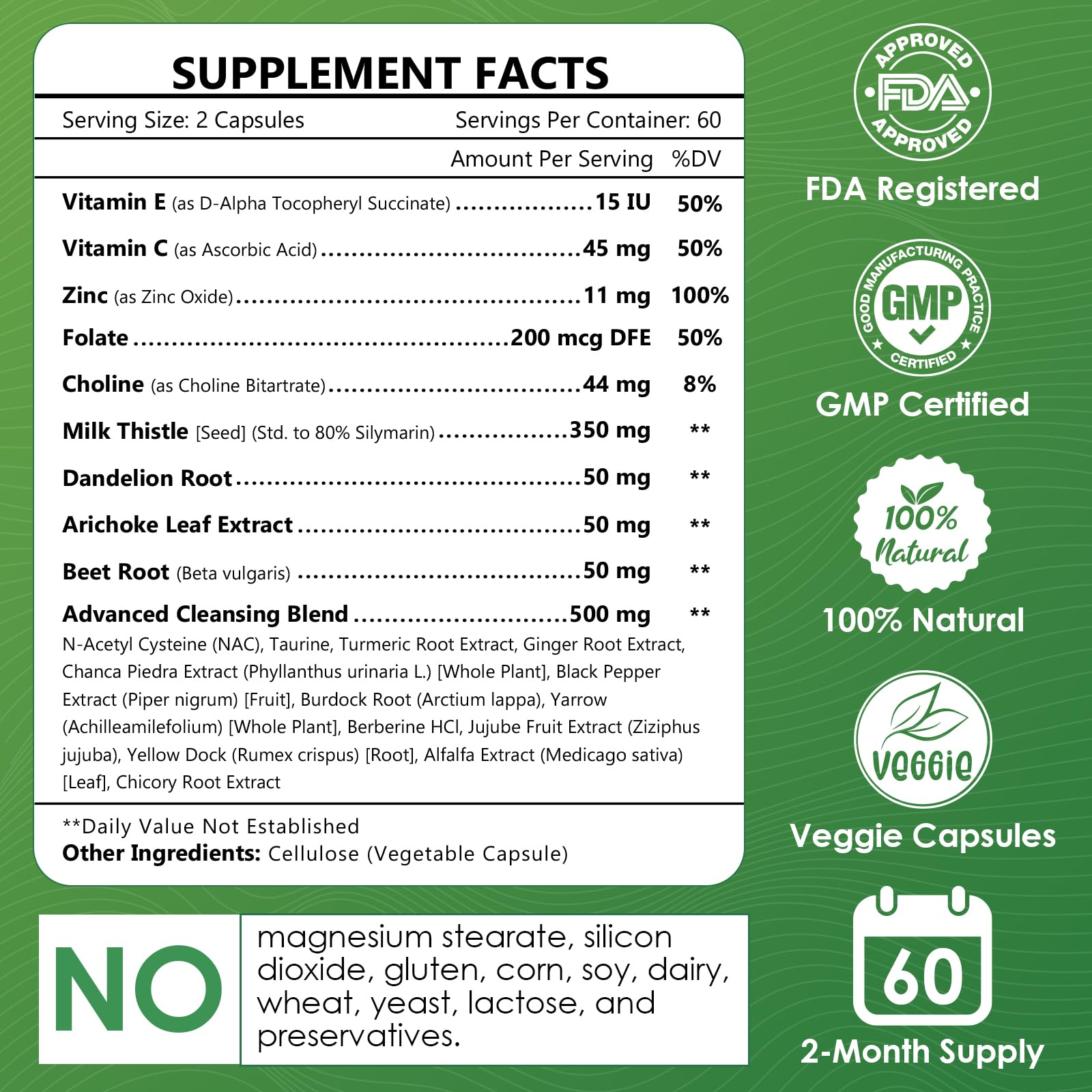 Nature Target Milk Thistle bottle label close-up highlights 30:1 extract strength