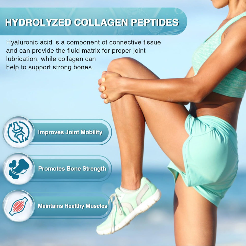 Nature Target probiotic bottle beside collagen to emphasize digestion support.