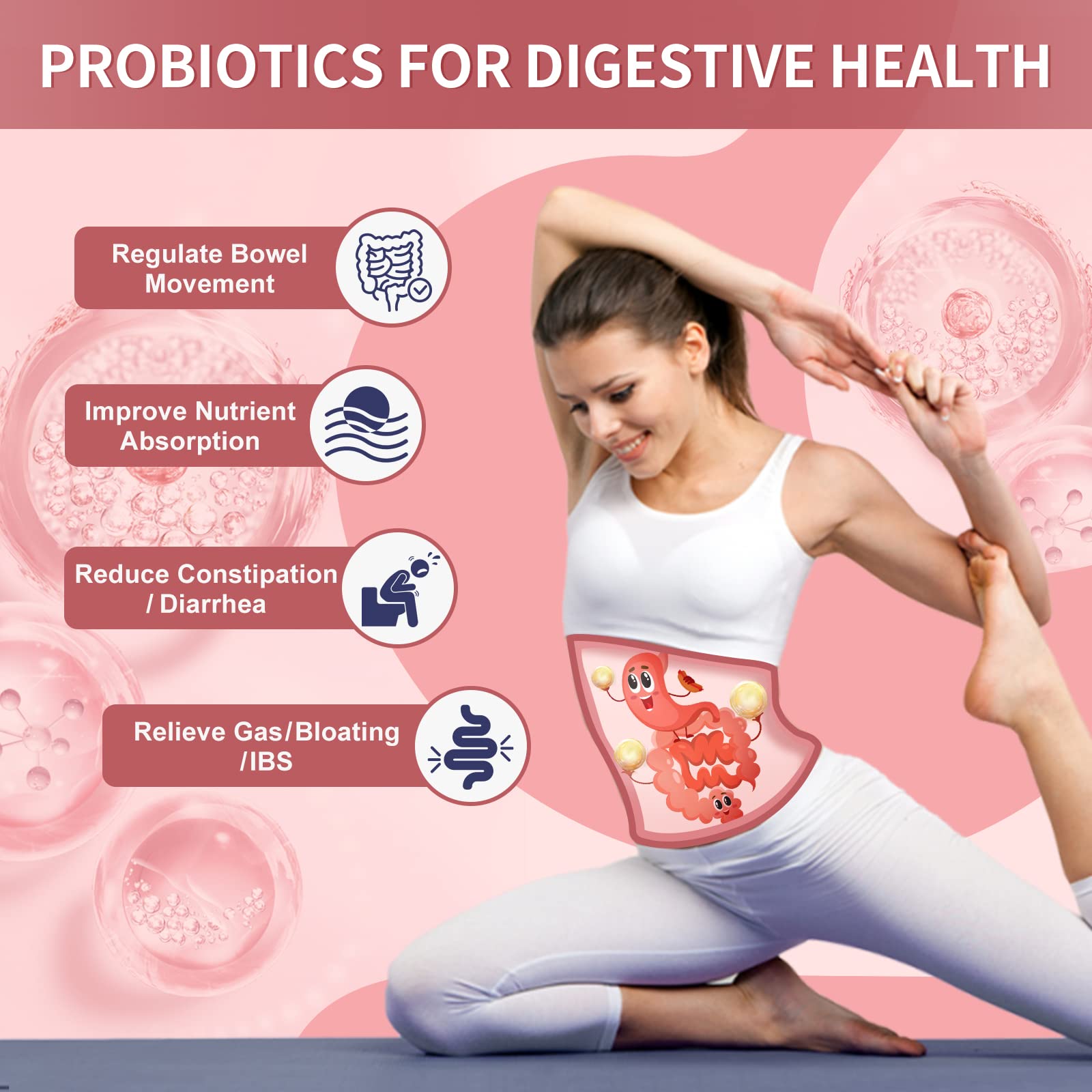 Nature Target Probiotics gluten-free and non-GMO label indicating allergen-friendly formula.