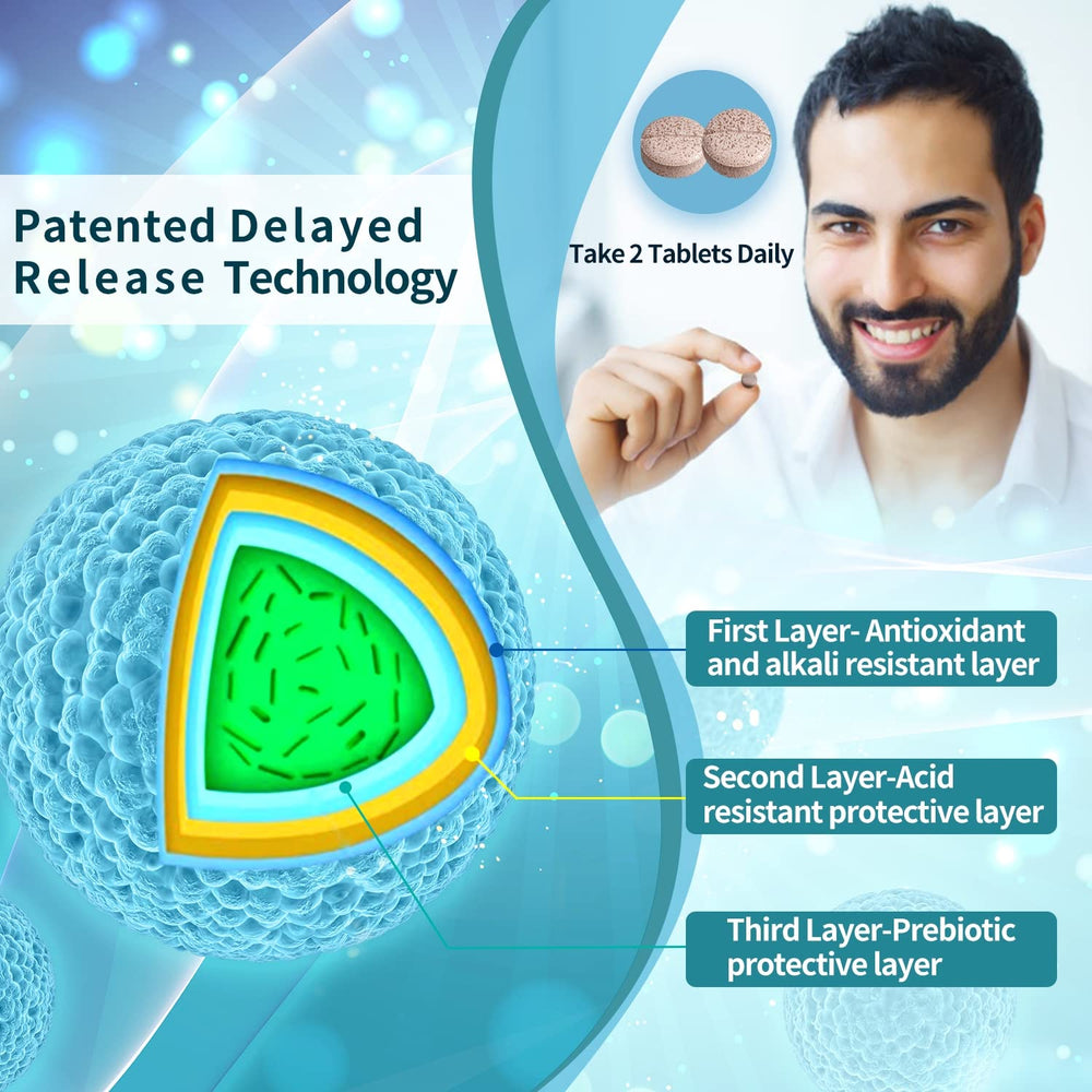 Nature Target Probiotics for Men capsules ready for daily use with glass of water