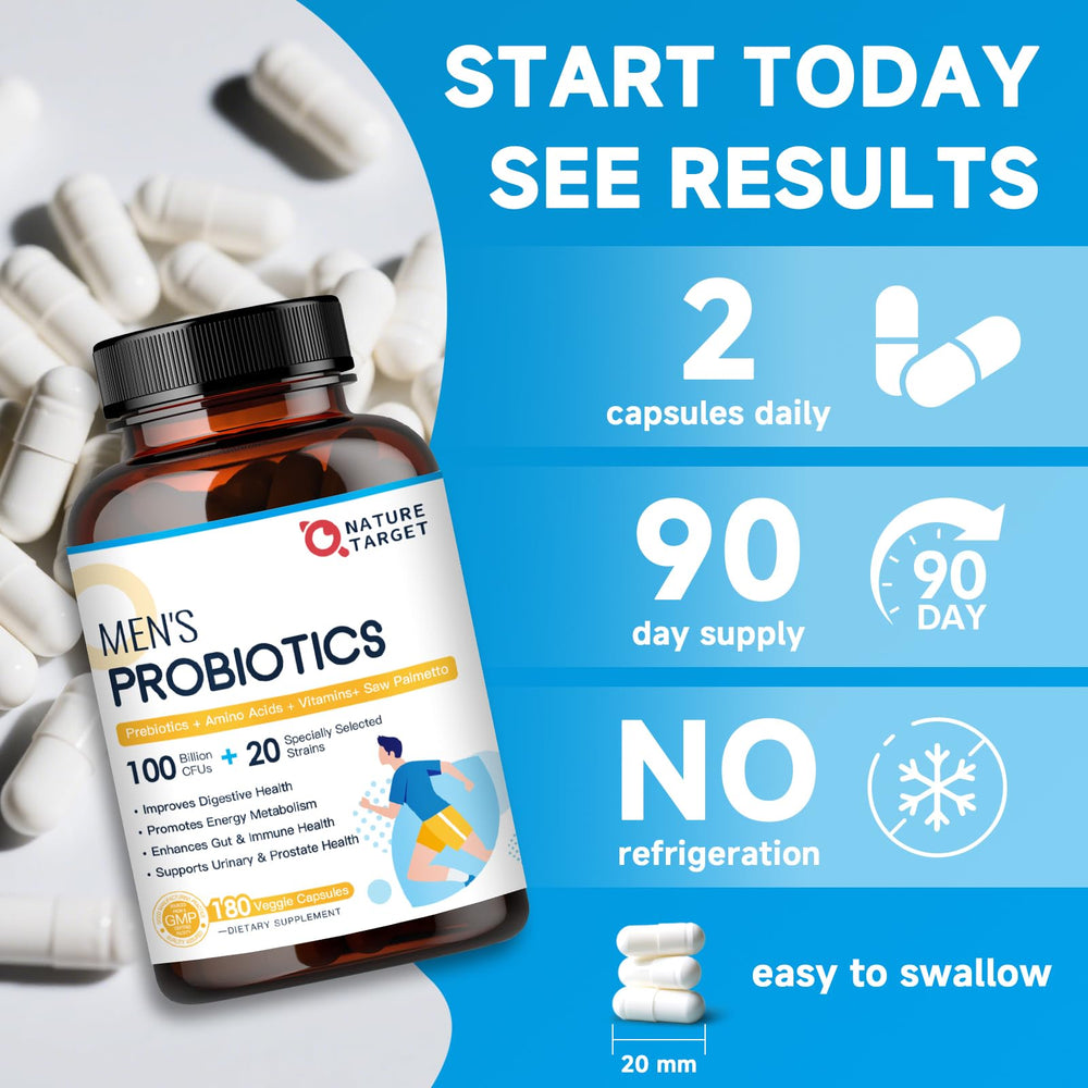 Nature Target delayed release capsules ensure probiotics reach the gut.