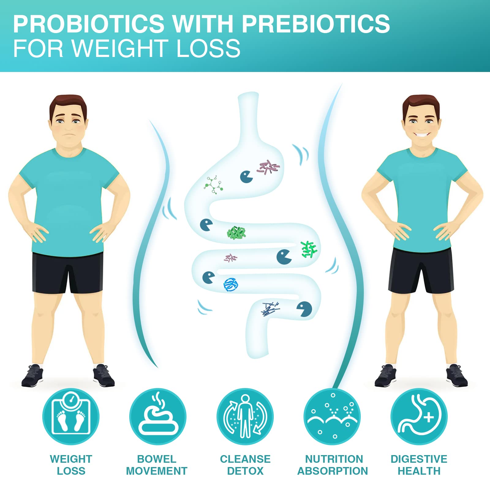Nature Target Probiotics for Men prebiotic blend suggesting digestive balance
