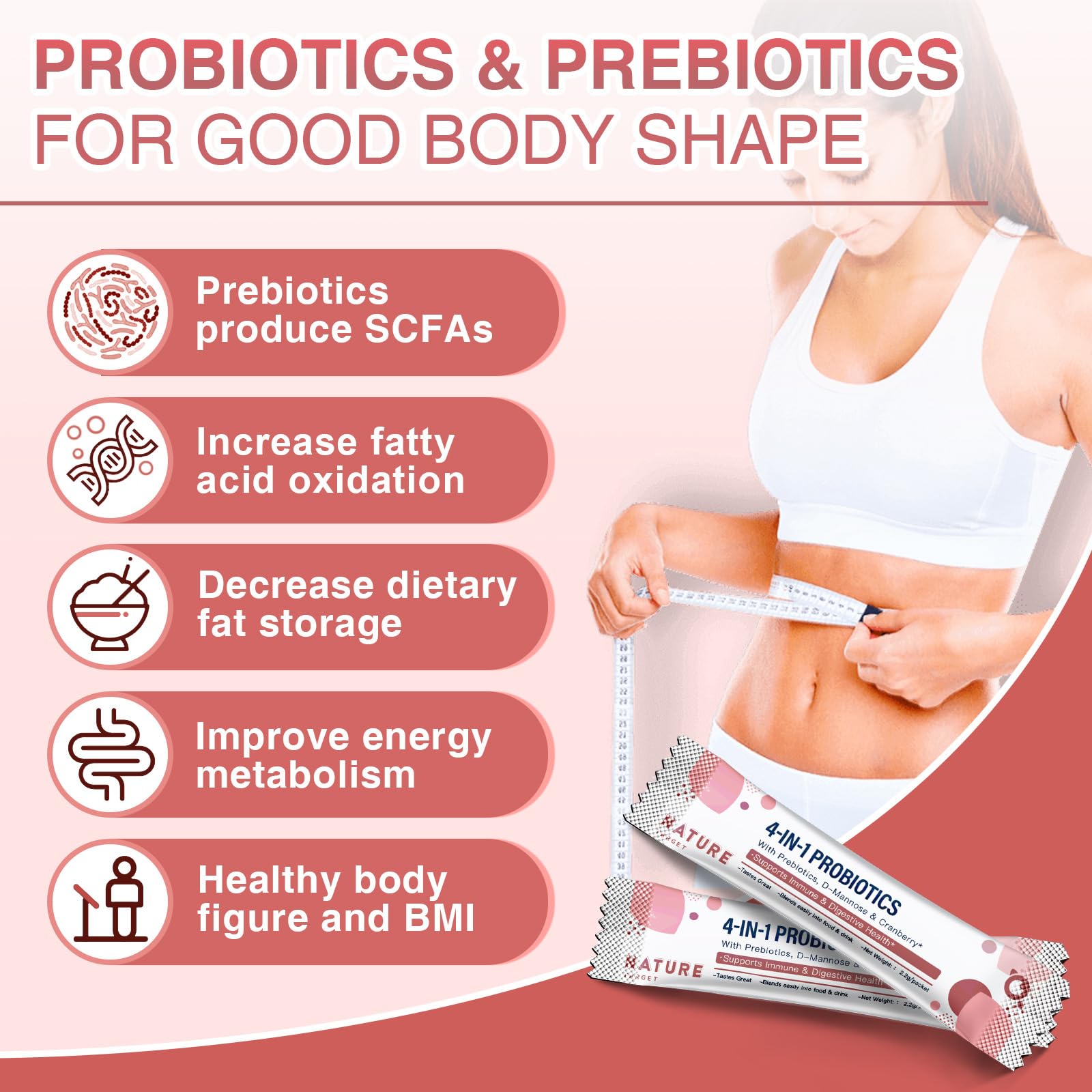 Nature Target Probiotics urinary health graphic emphasizing balance and comfort.