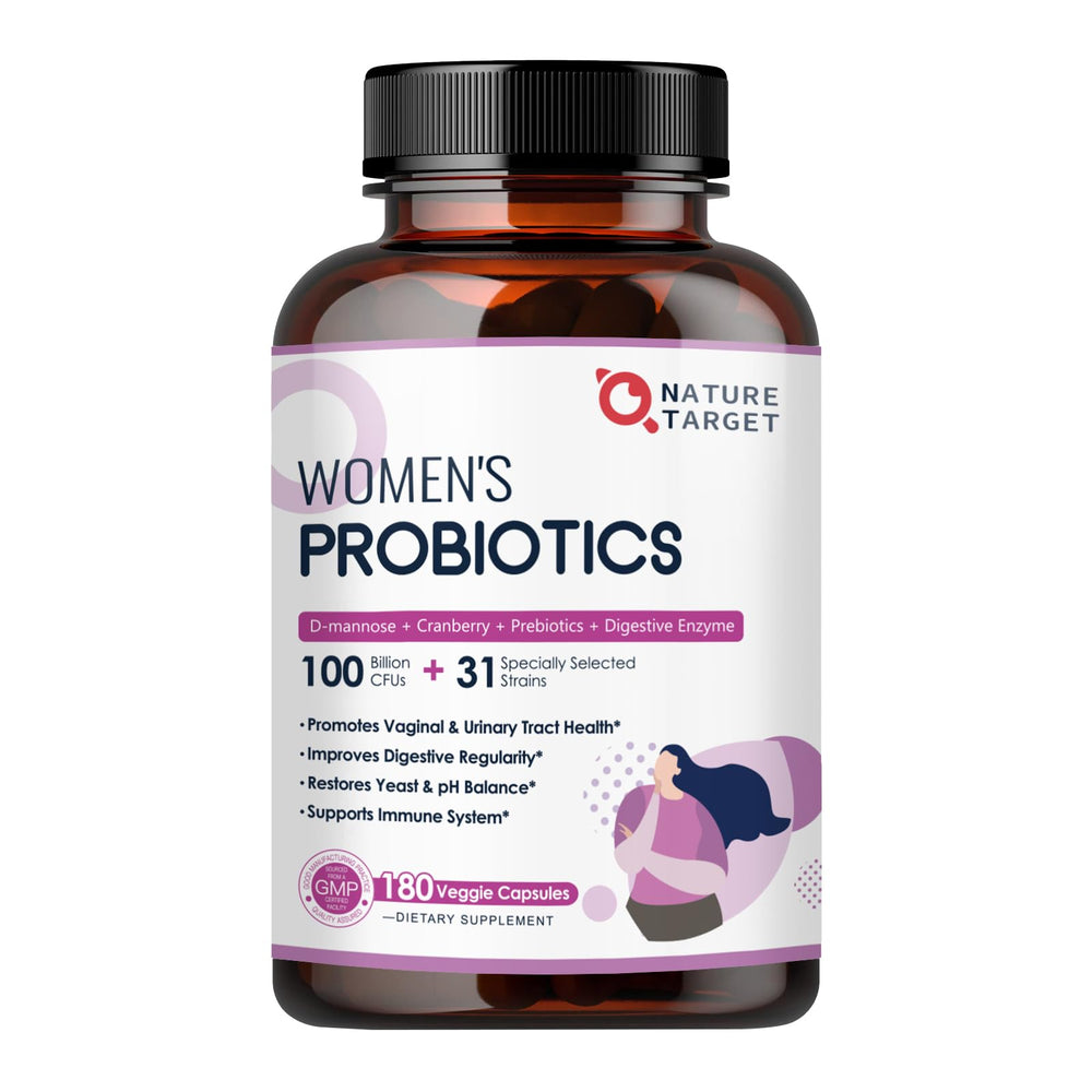 NATURE TARGET Probiotics for Women bottle front view supports daily wellness