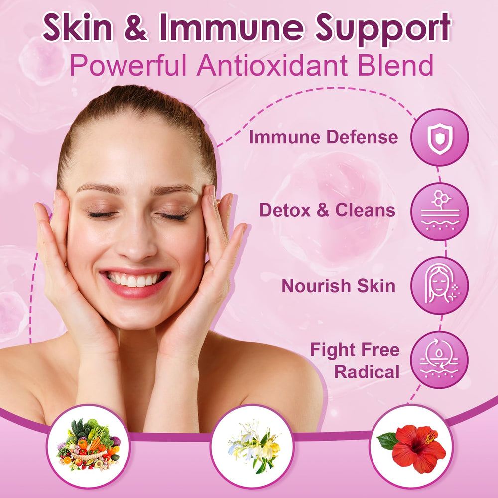 Cranberry hibiscus blend shown with herbs for urinary health and pH balance