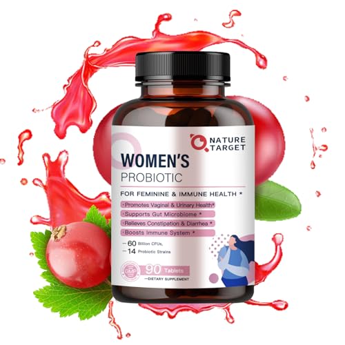 Nature Target Probiotics for Women non-GMO and gluten-free formula for comfort.