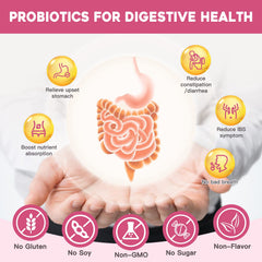 Nature Target probiotics for women dissolves powder for quick mix with water or saliva.