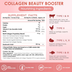 Nature Target unflavored collagen powder with convenient scoop for daily use.