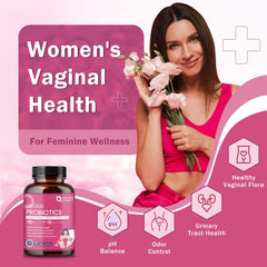 Nature Target Vaginal Probiotics capsules close-up showing high-potency strains for daily balance.