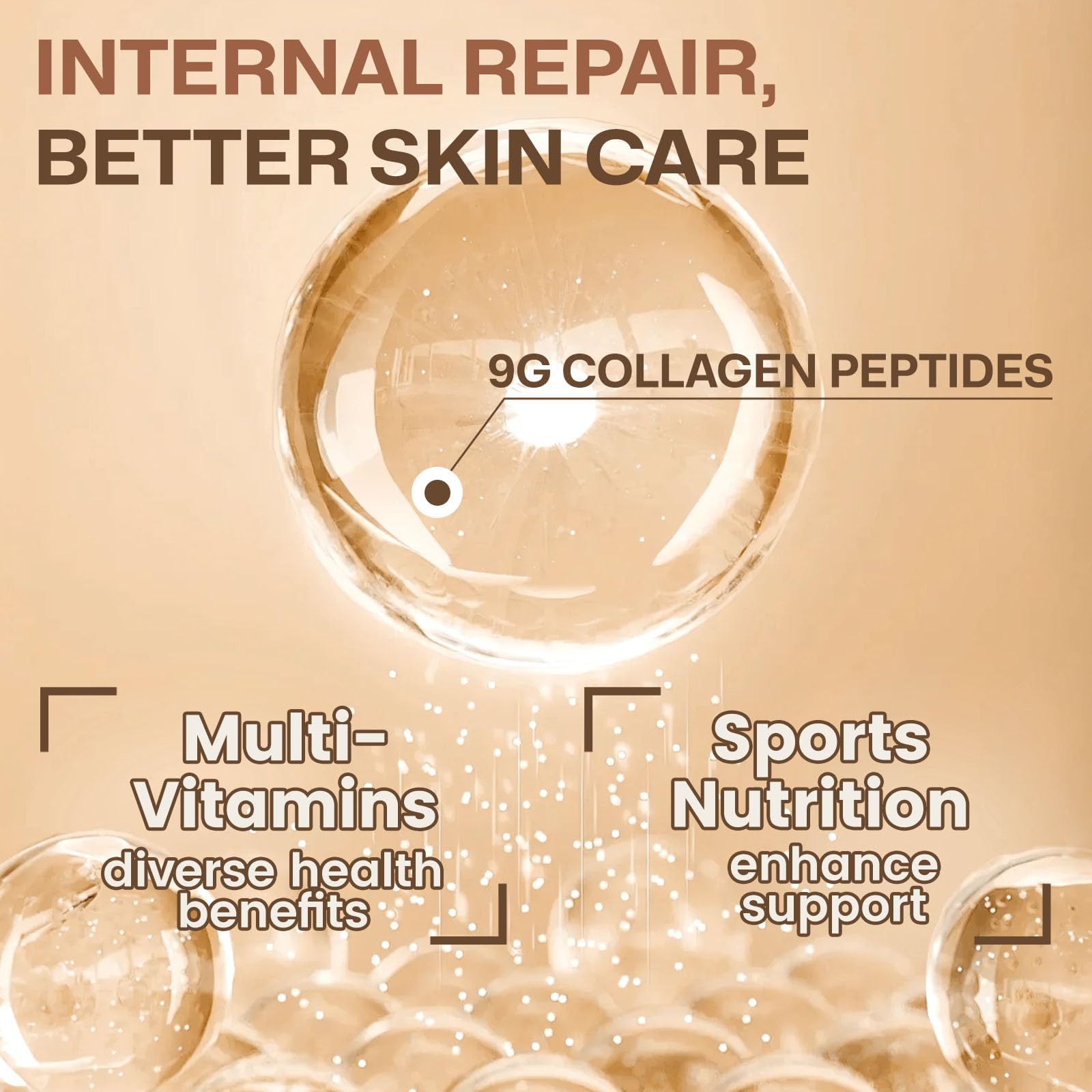 Nature Target vanilla collagen powder stirred into coffee for daily nourishment.