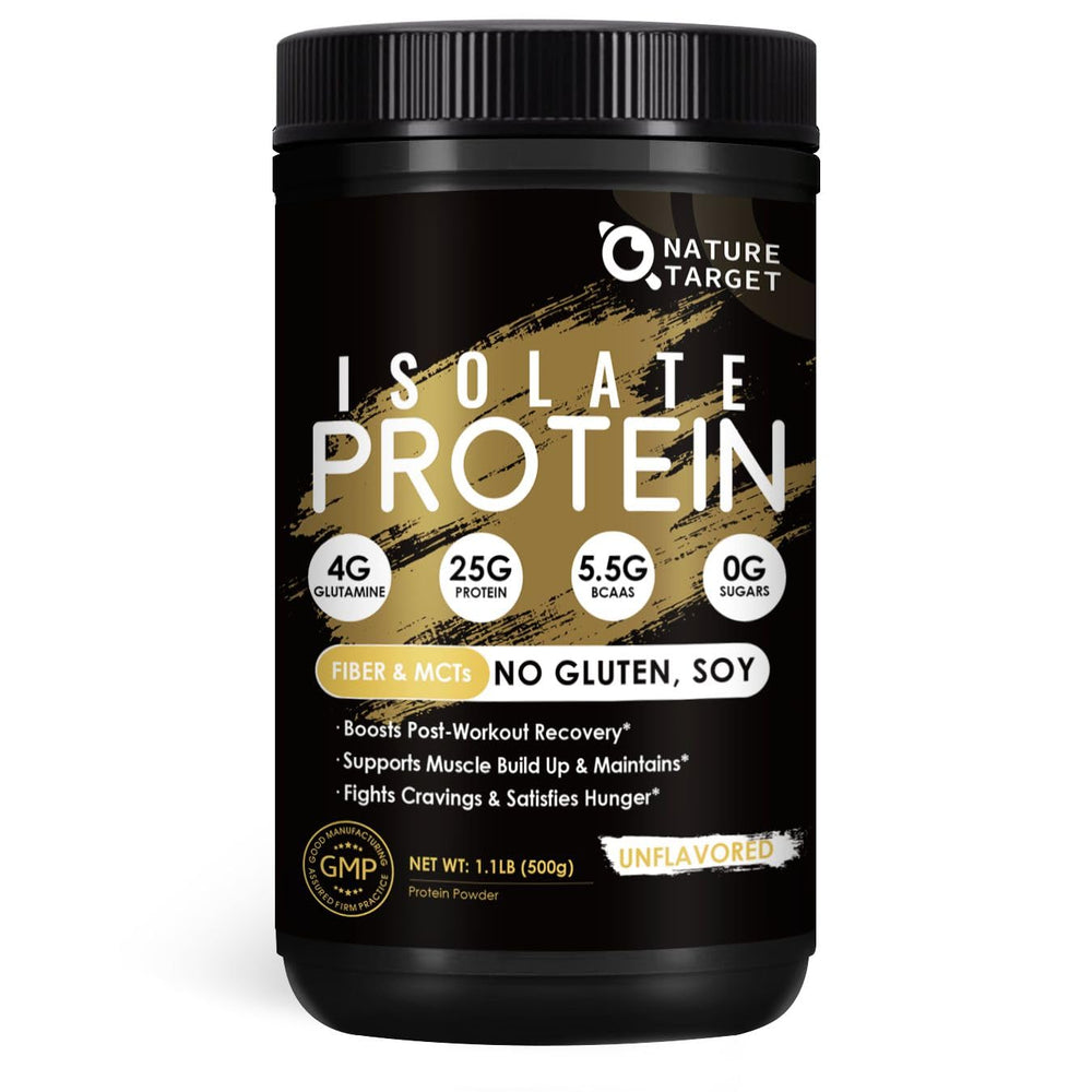 NATURE TARGET Whey Protein Bottle Unflavored, clean formula for daily recovery.
