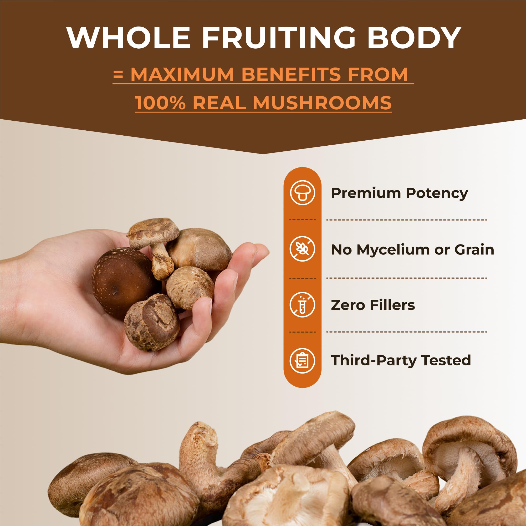 Organic certification badge for Naturealm Sacred 7 Mushroom Powder