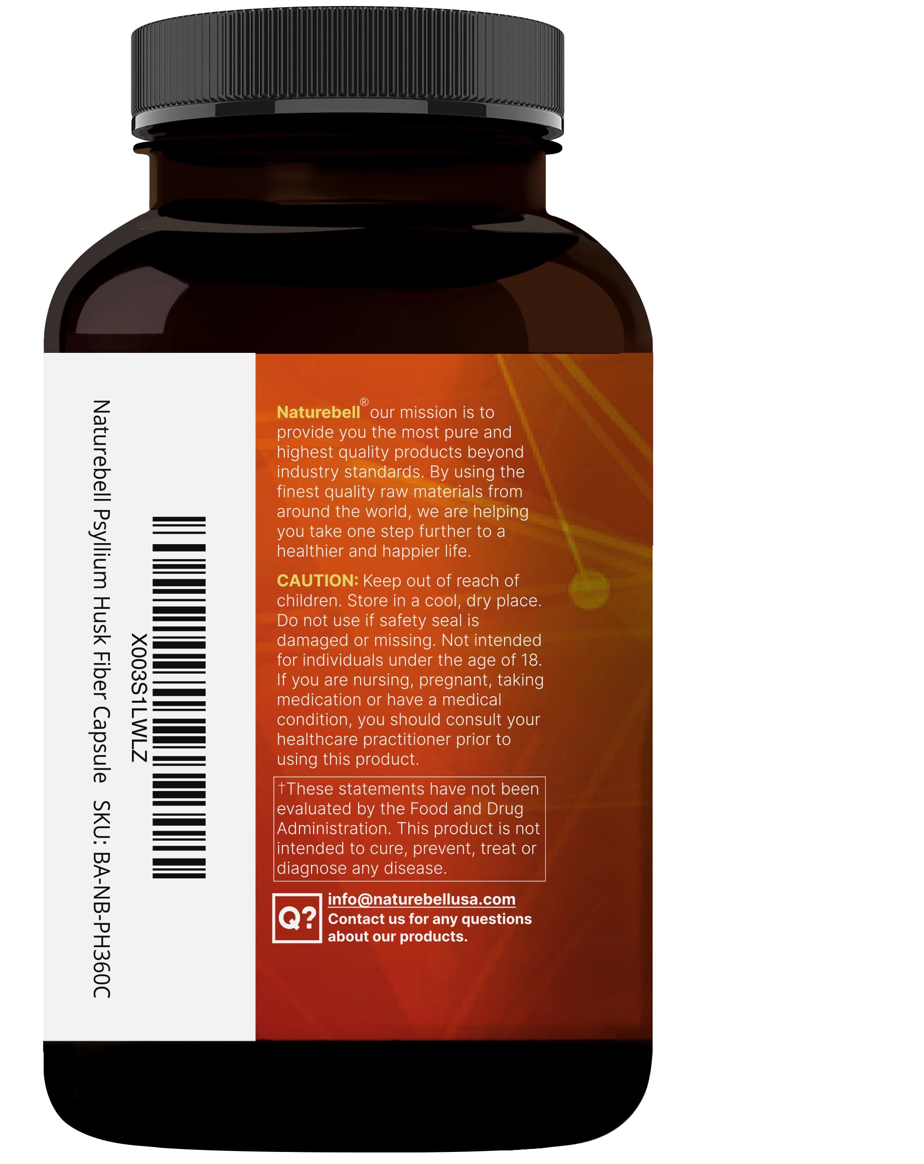 NatureBell 3-in-1 fiber boost highlights triple potency.