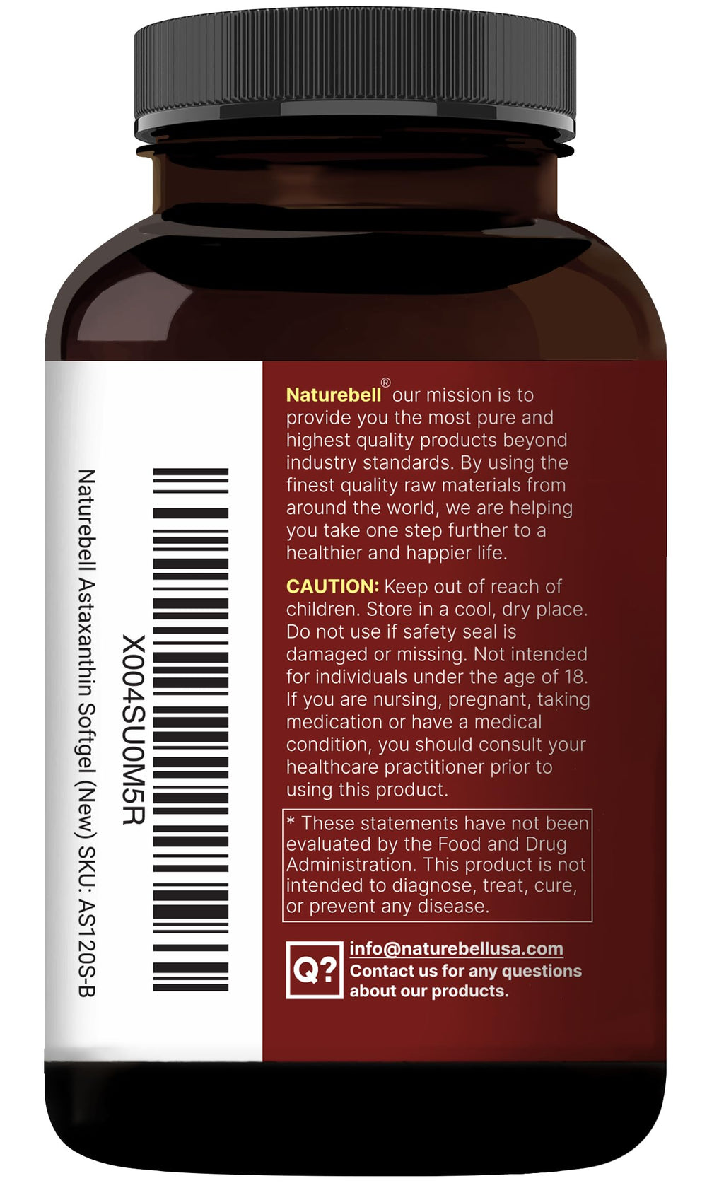 NatureBell Astaxanthin daily use image suggesting skin and joint benefits