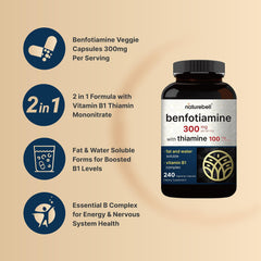 NatureBell Benfotiamine serving info highlights per dose amounts for planning.