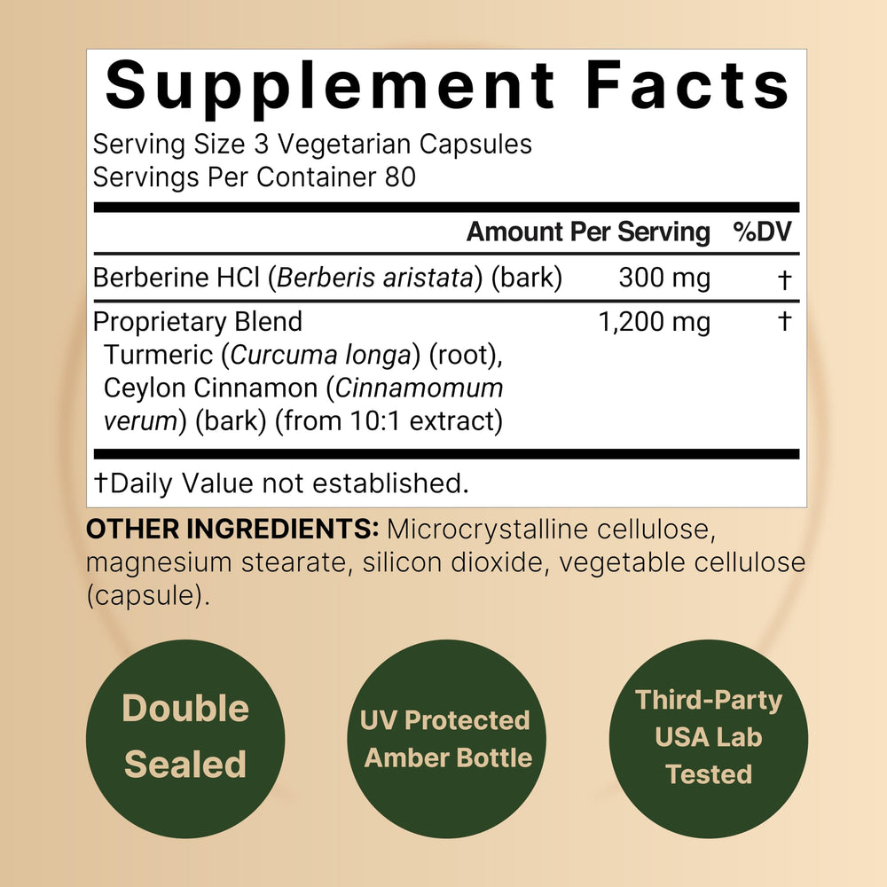 NatureBell Berberine 1500mg label closeup notes 97% purity for potent support
