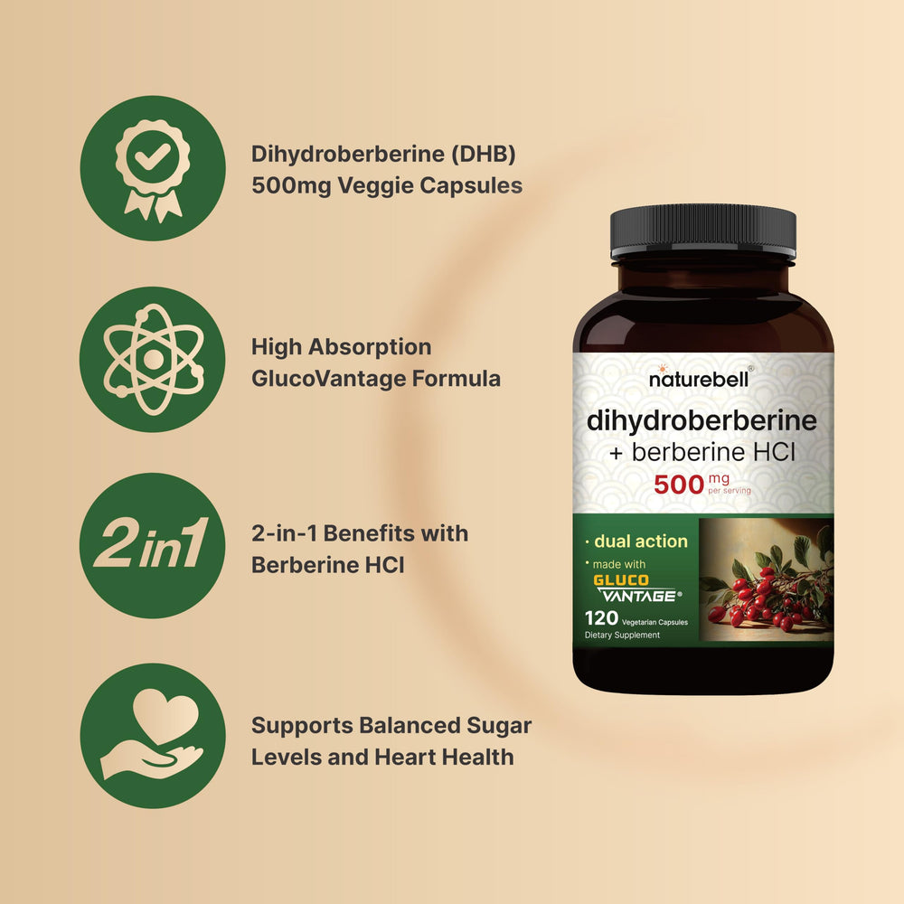 NatureBell Berberine HCl root ingredient display suggests authentic sourcing