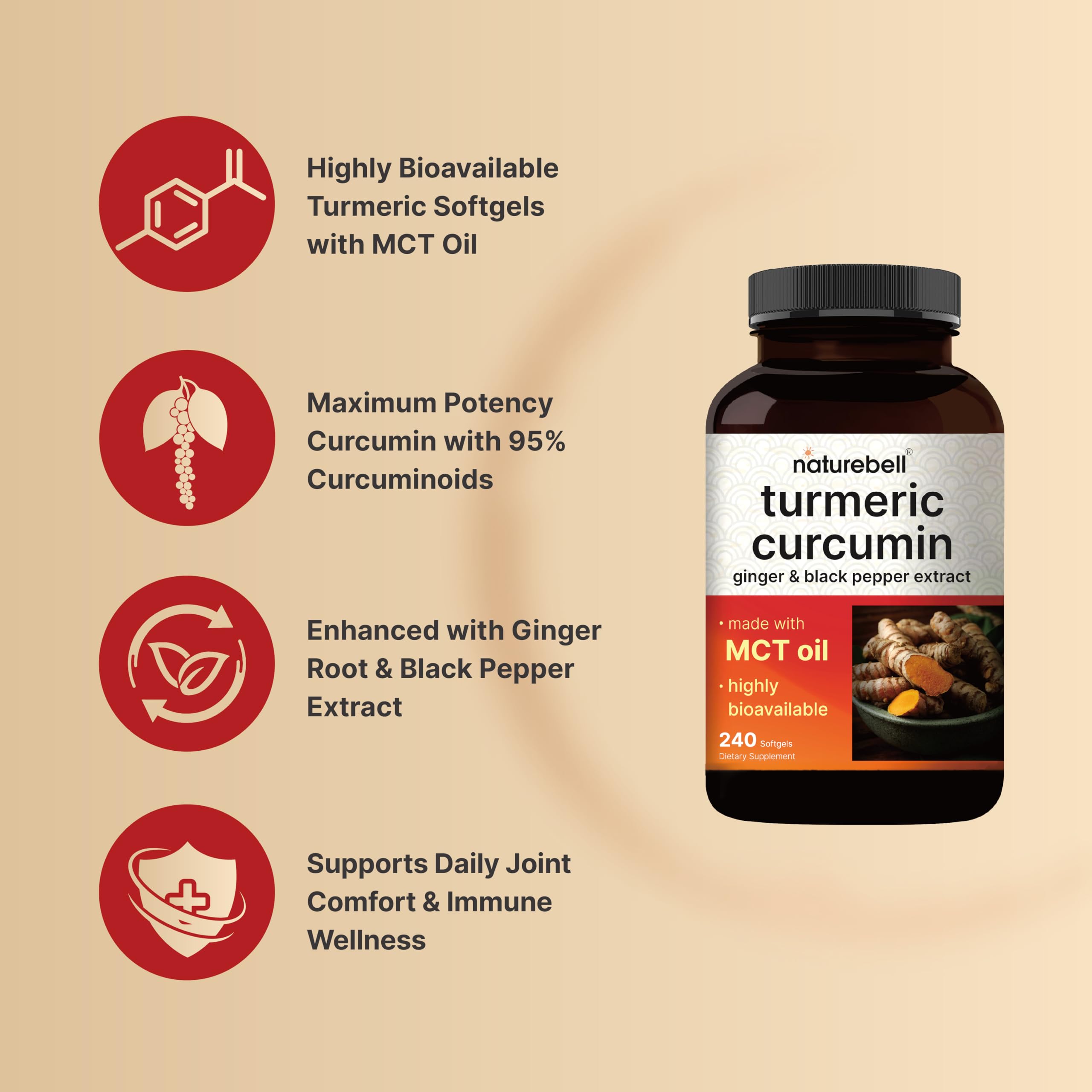 NatureBell black-pepper-extract close-up highlighting enhanced turmeric uptake.