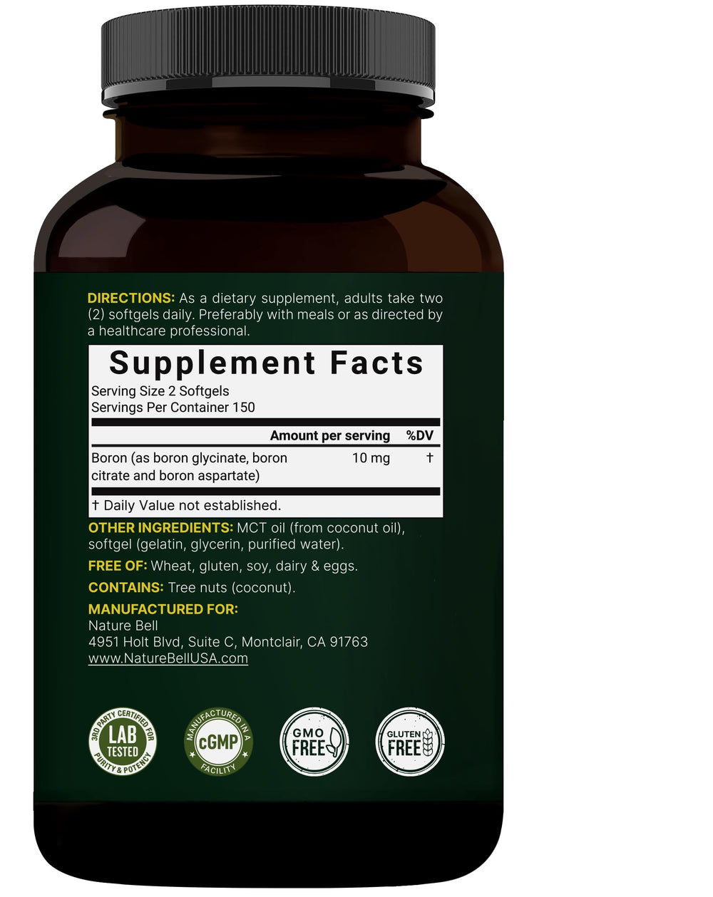 NatureBell boron is non-GMO and allergen-free.
