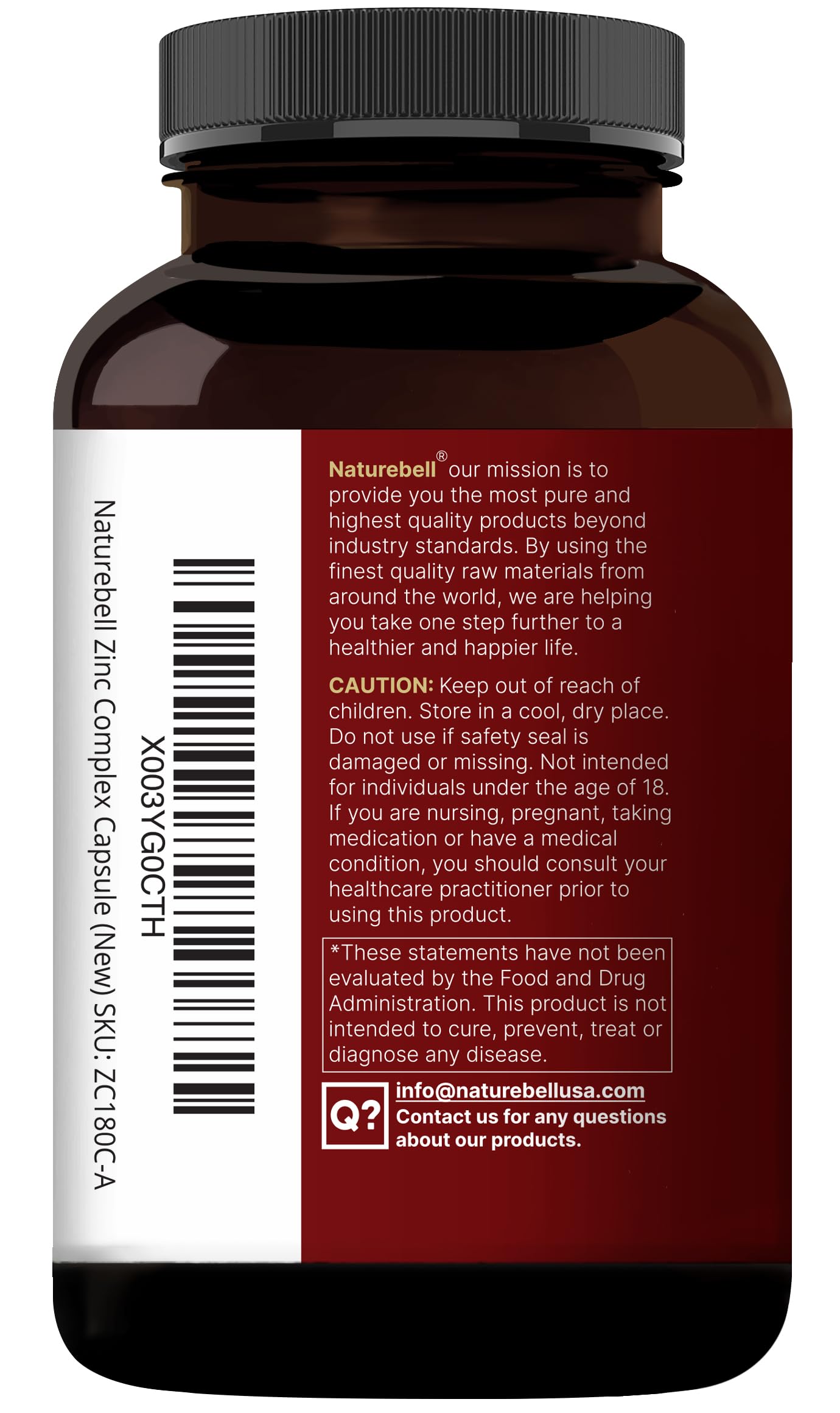NatureBell bottle with spoon shows easy serving method for daily capsules