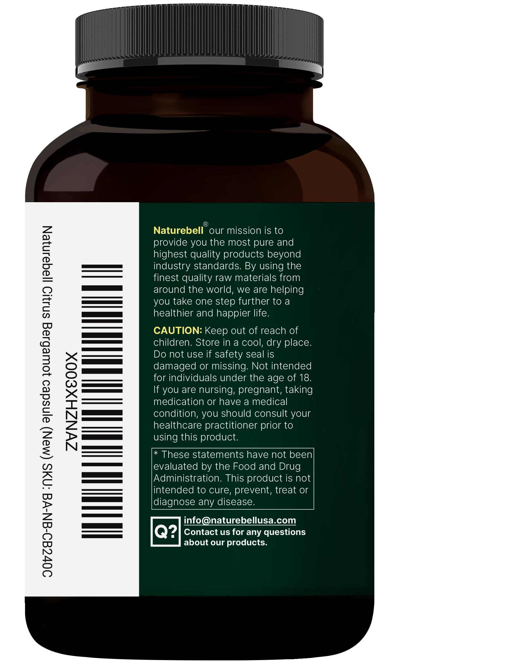 NatureBell Citrus Bergamot packaging on shelf signals a trusted vegan option.