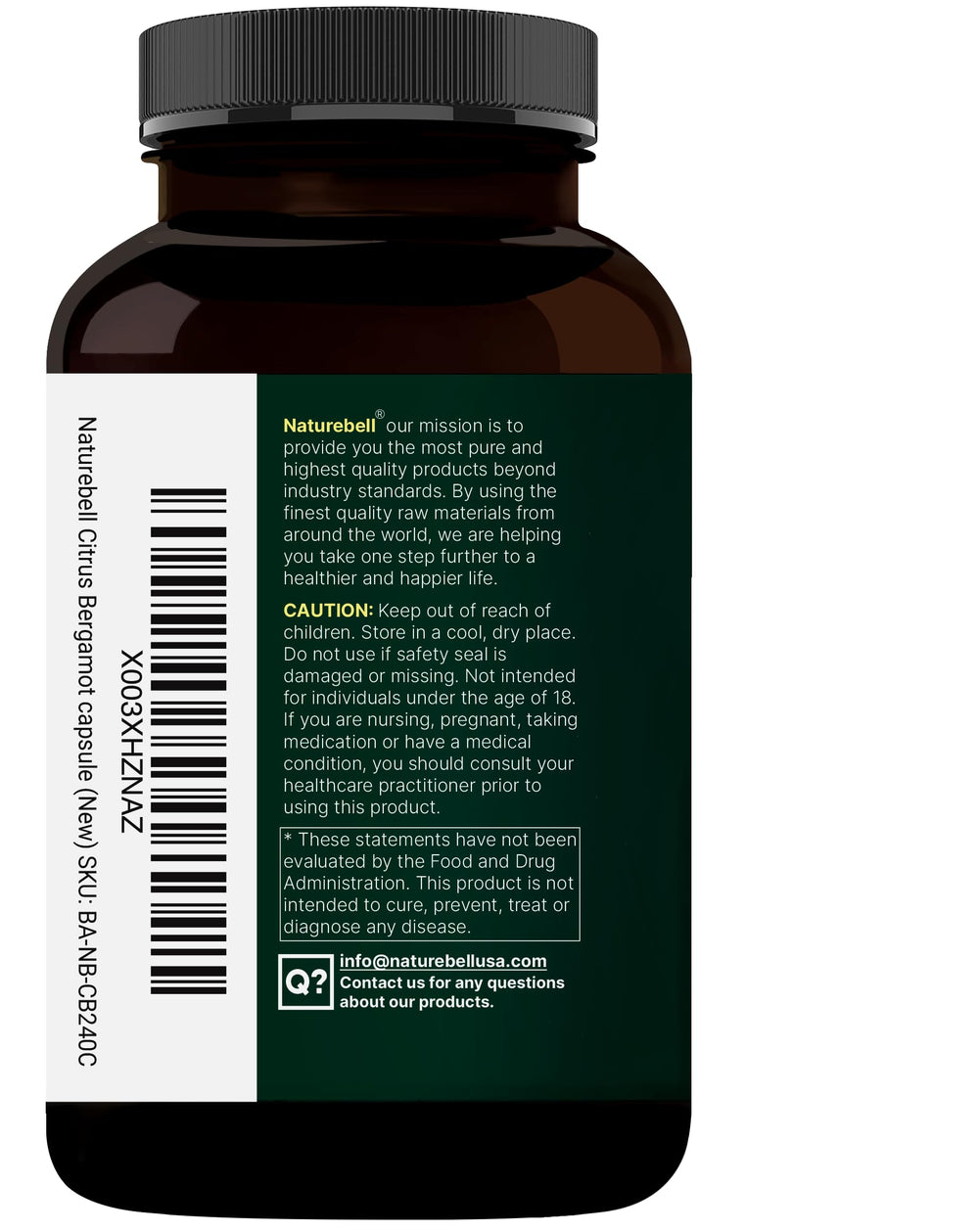 NatureBell Citrus Bergamot packaging on shelf signals a trusted vegan option.
