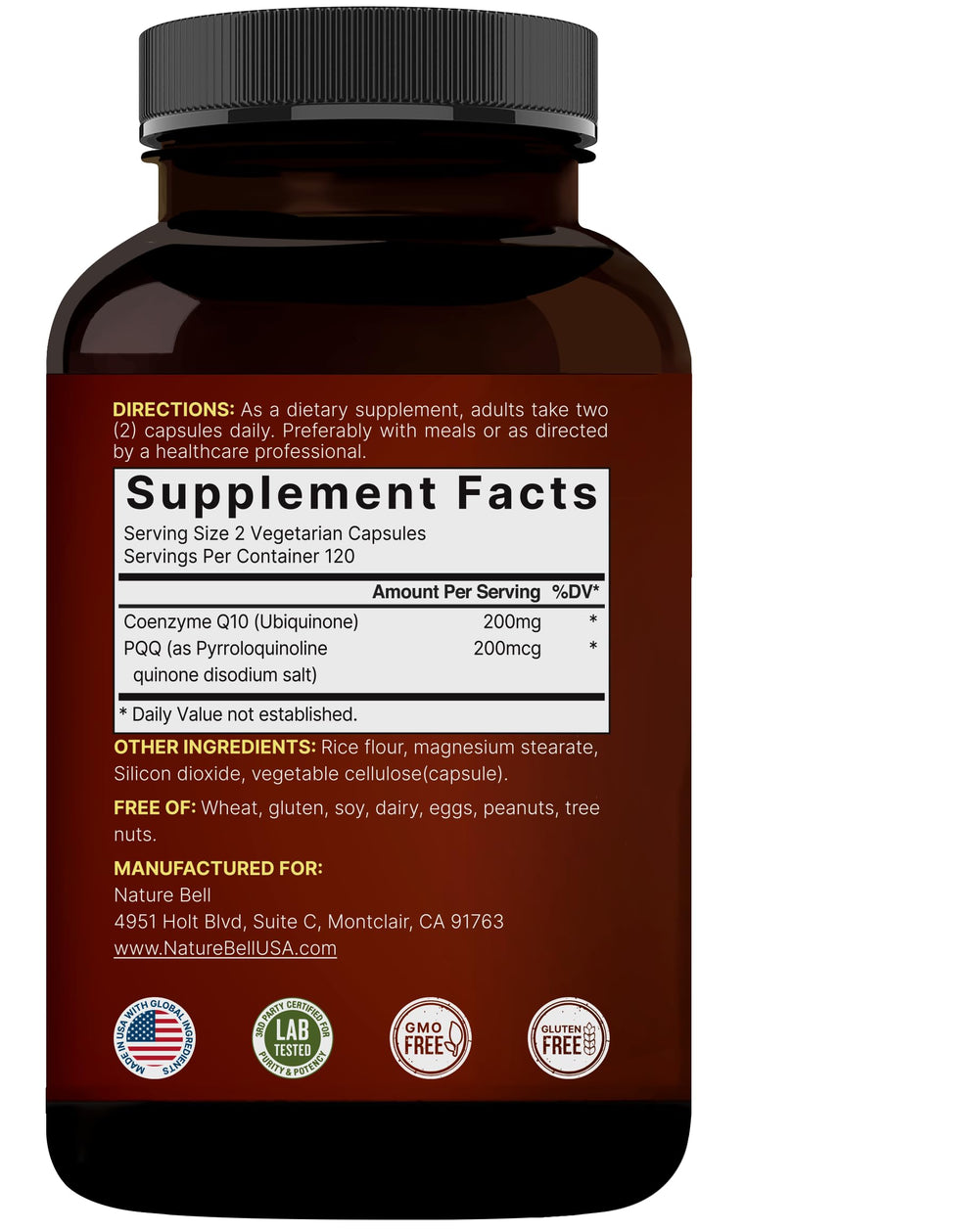 NatureBell CoQ10 pour shot demonstrates convenient serving for routine use.