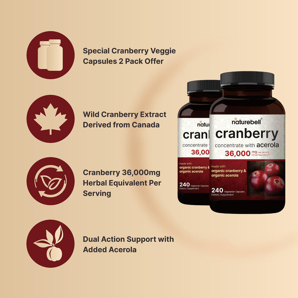 NatureBell cranberry 100-to-1 extract potency image for daily use