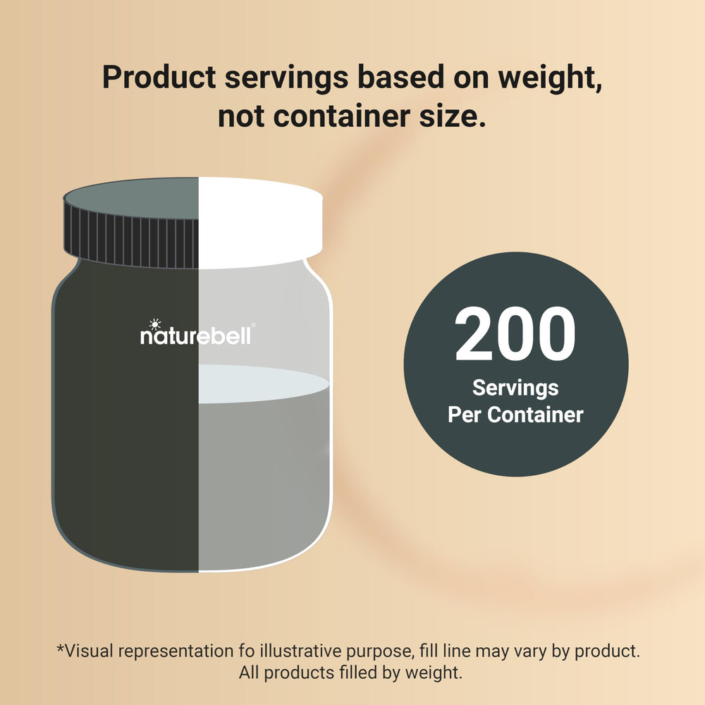 NatureBell Creatine Monohydrate label highlights vegan and non-GMO promise.