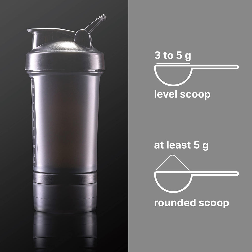 NatureBell creatine monohydrate powder being poured into water, showing quick dissolution.