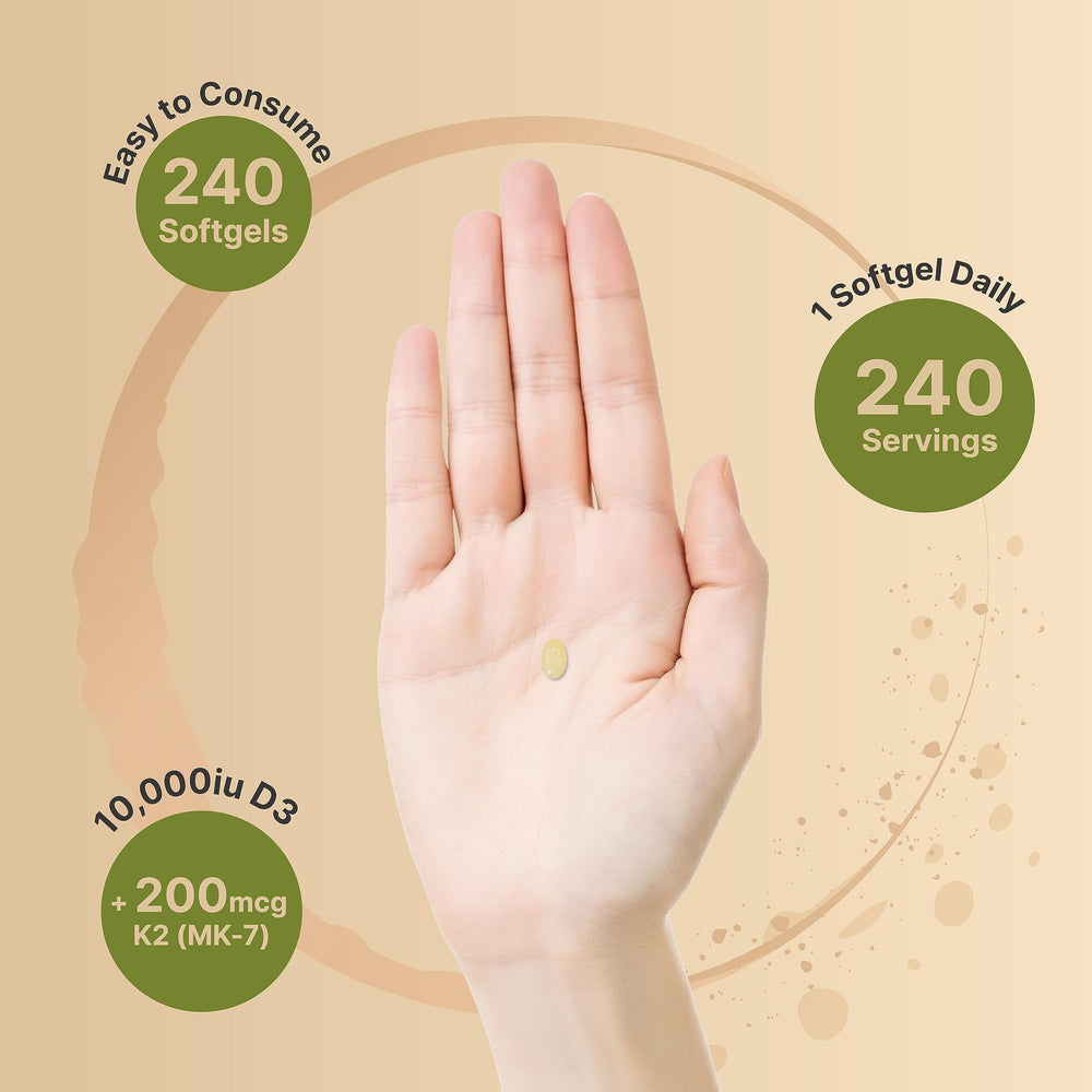 NatureBell D3K2 bottle label focuses on MK-7 form and third-party testing.