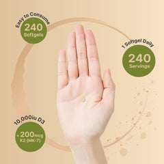 NatureBell D3K2 bottle label focuses on MK-7 form and third-party testing.