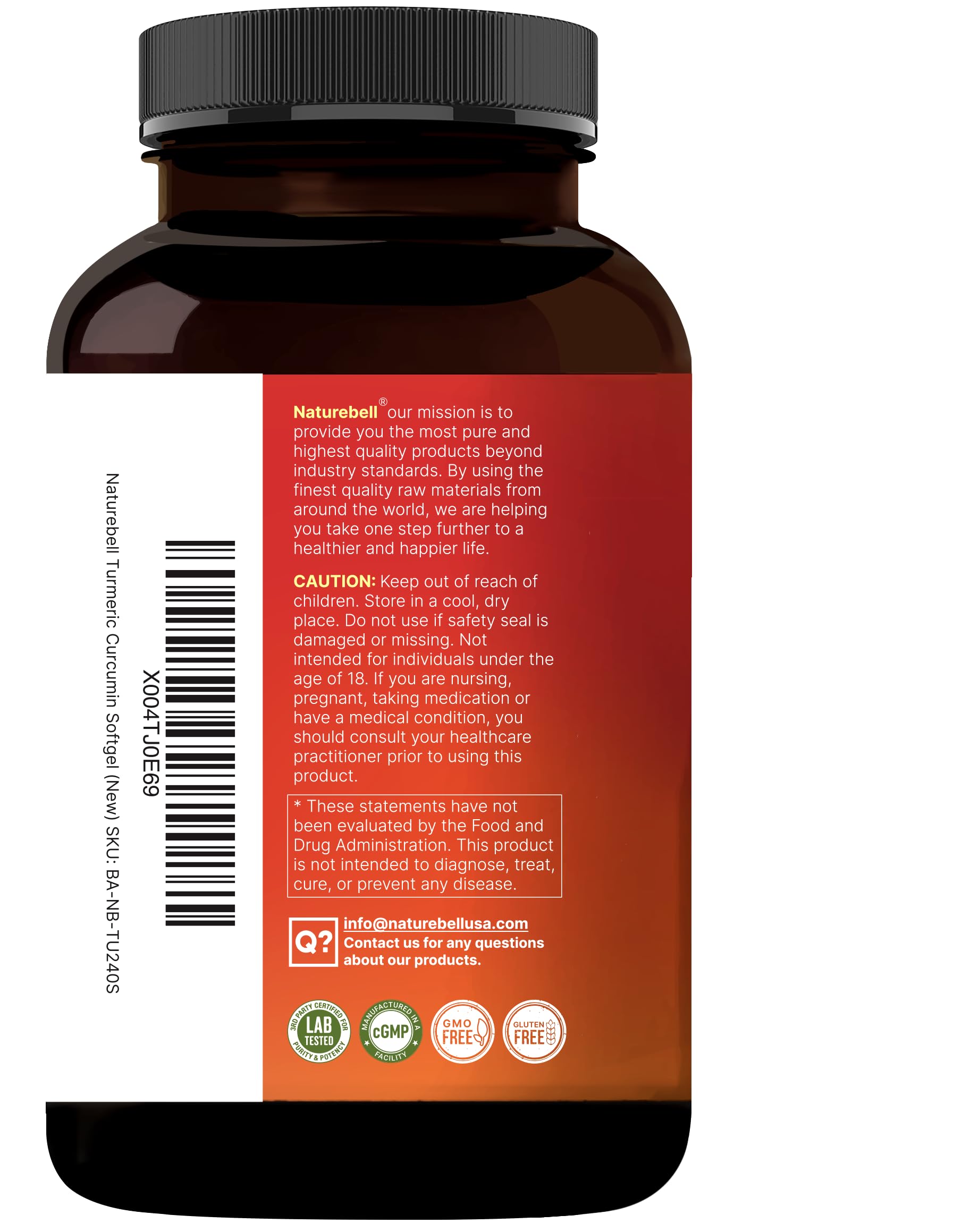 NatureBell bottle cap view suggests an easy daily routine.