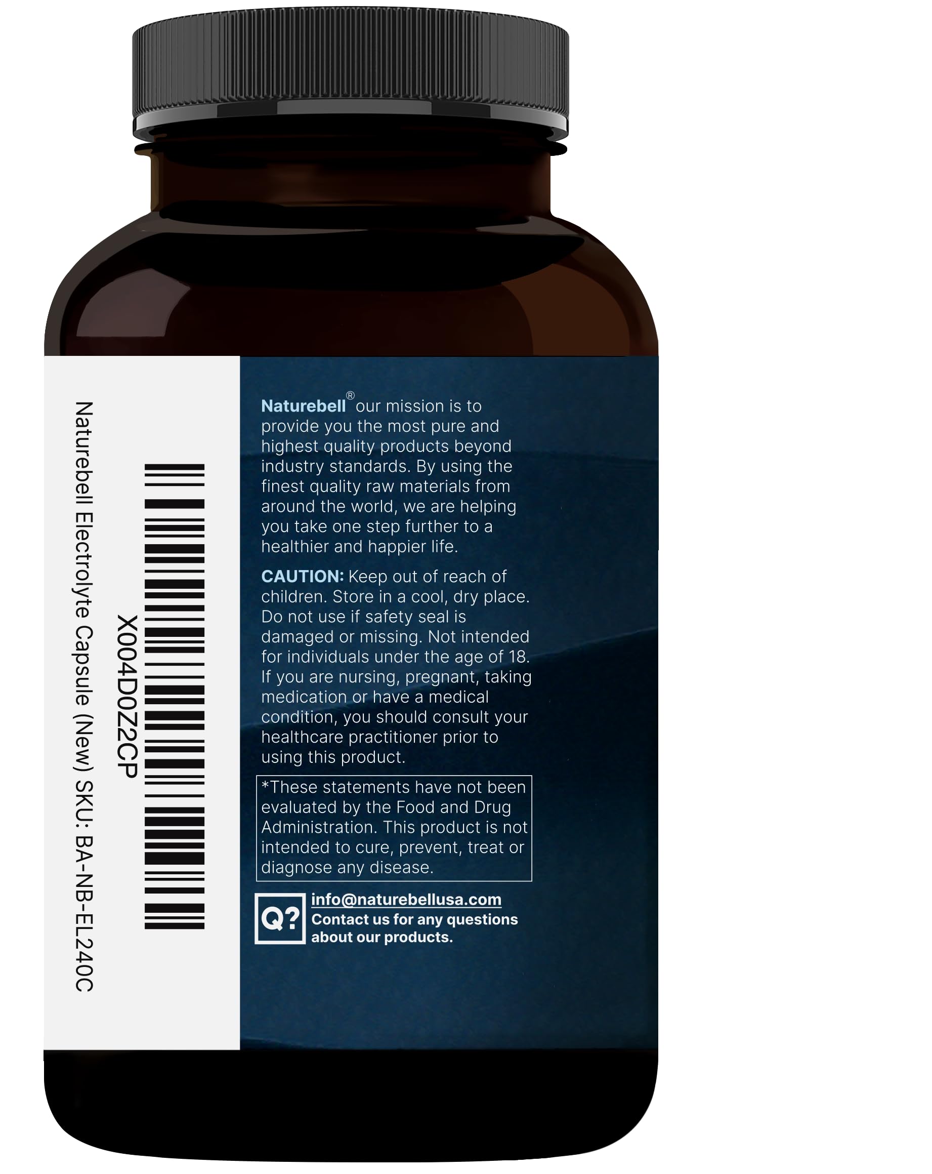 NatureBell Electrolyte Pills packaging with non-GMO seal