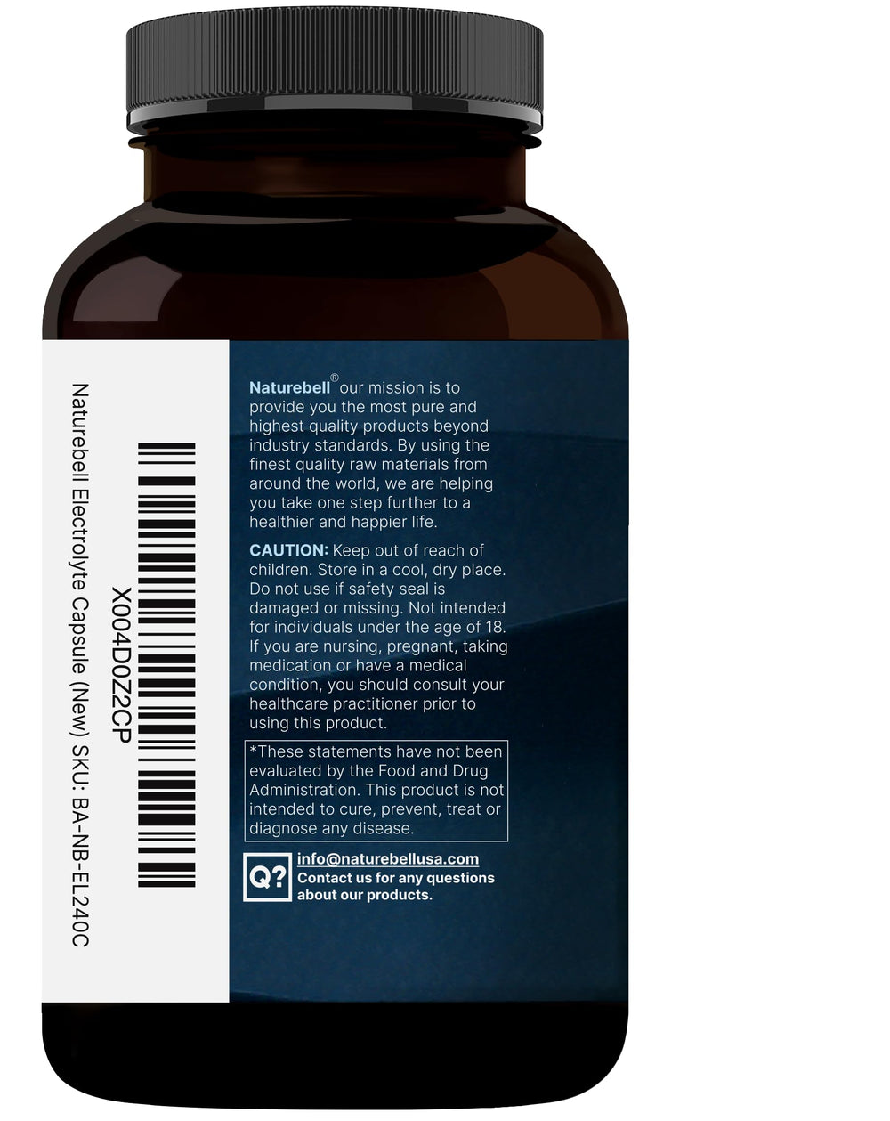 NatureBell Electrolyte Pills packaging with non-GMO seal