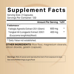 NatureBell Fadogia Tongkat capsules image shows easy-to-take capsules for workouts.
