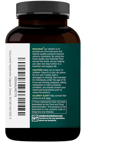 NatureBell Hyaluronic Acid 2-Pack capsules close-up showing 2,000 mg strength.
