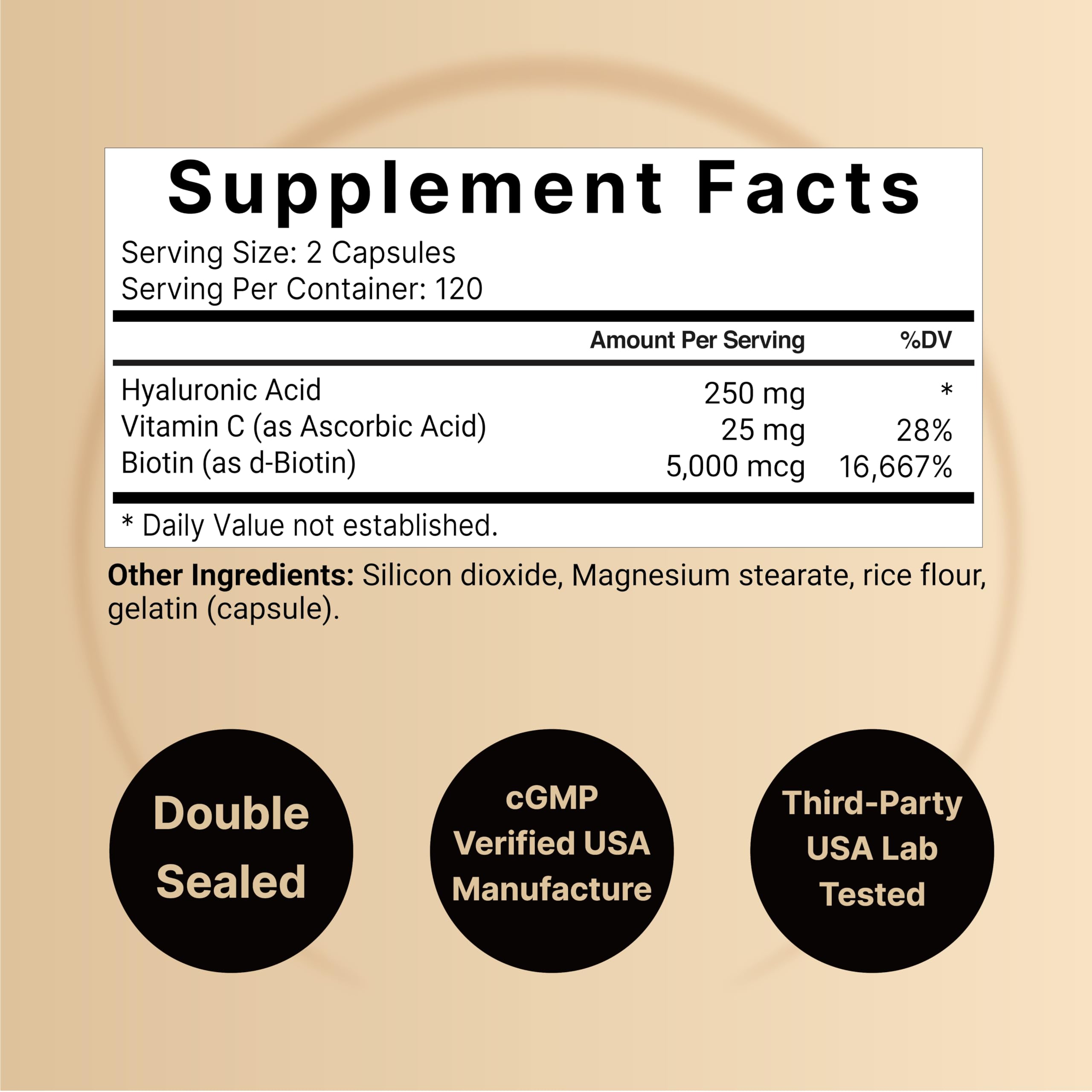 NatureBell Hyaluronic Acid capsules close-up, highlighting easy daily intake and potential skin benefits.