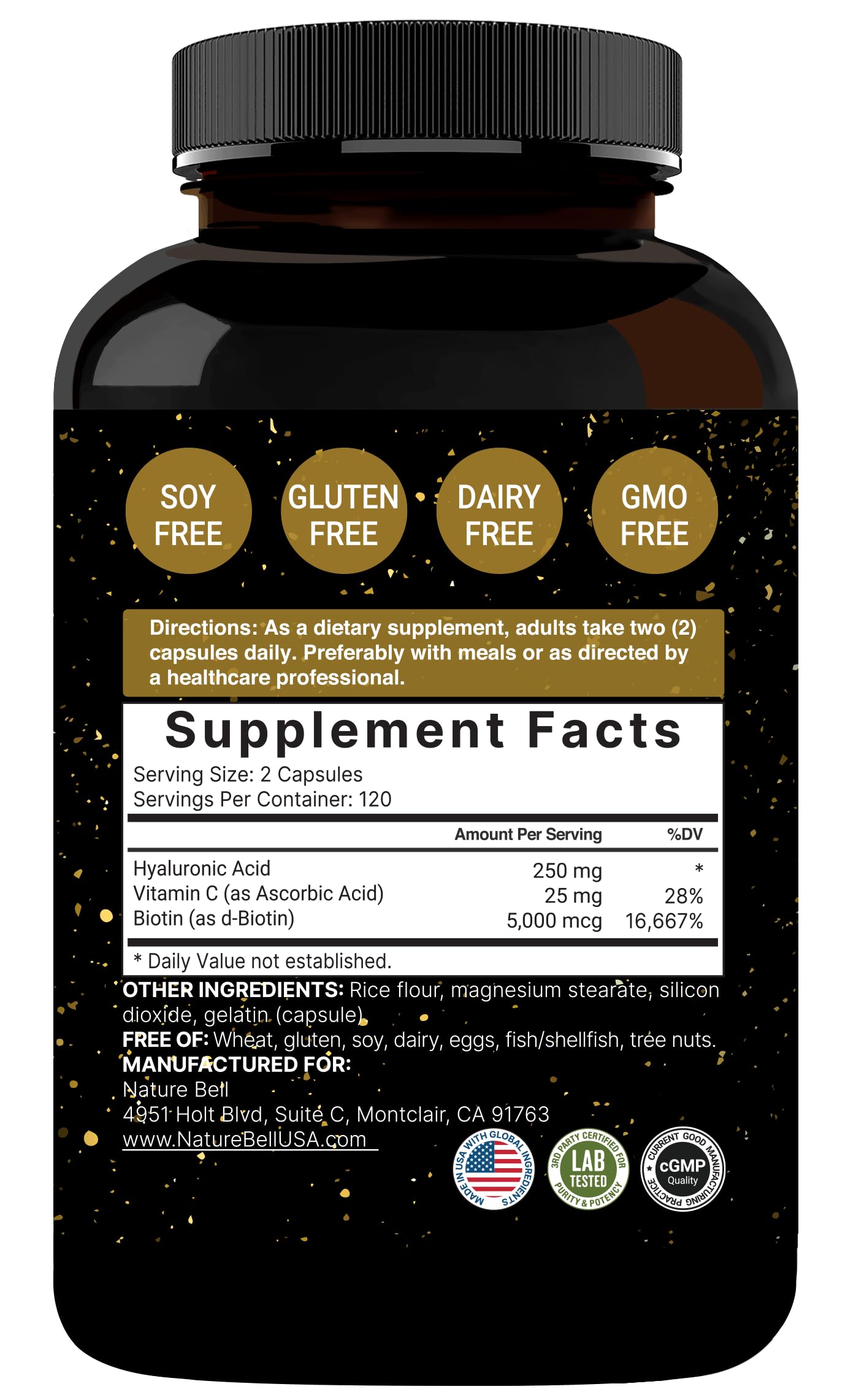 NatureBell Hyaluronic Acid joint-support graphic suggesting mobility and comfort potential.