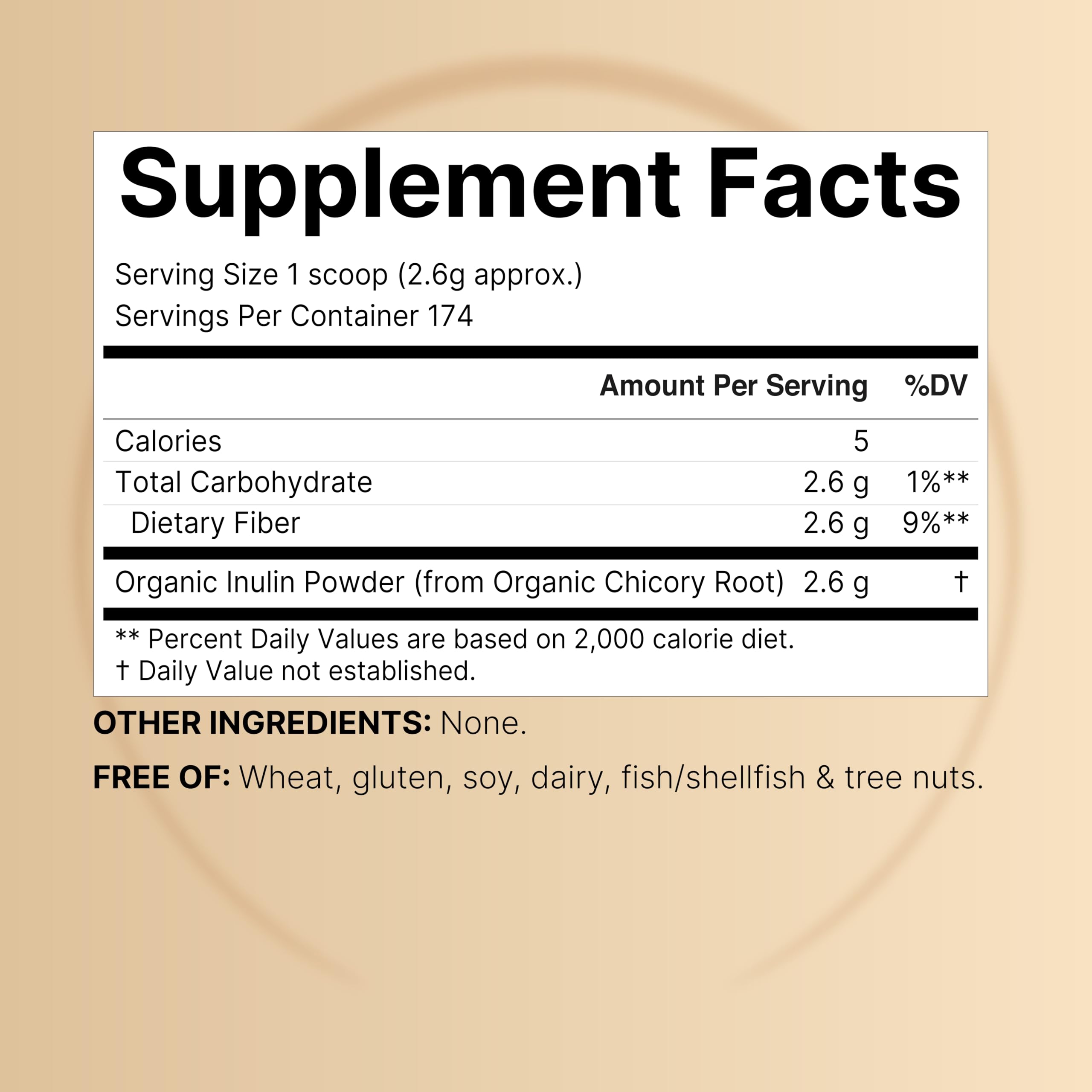 NatureBell Inulin powder with scoop for precise daily portions.