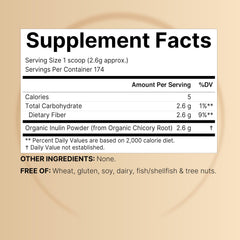 NatureBell Inulin powder with scoop for precise daily portions.