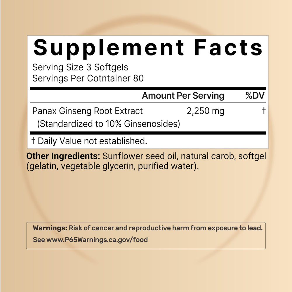 NatureBell Korean Red Ginseng softgels close up for daily vitality