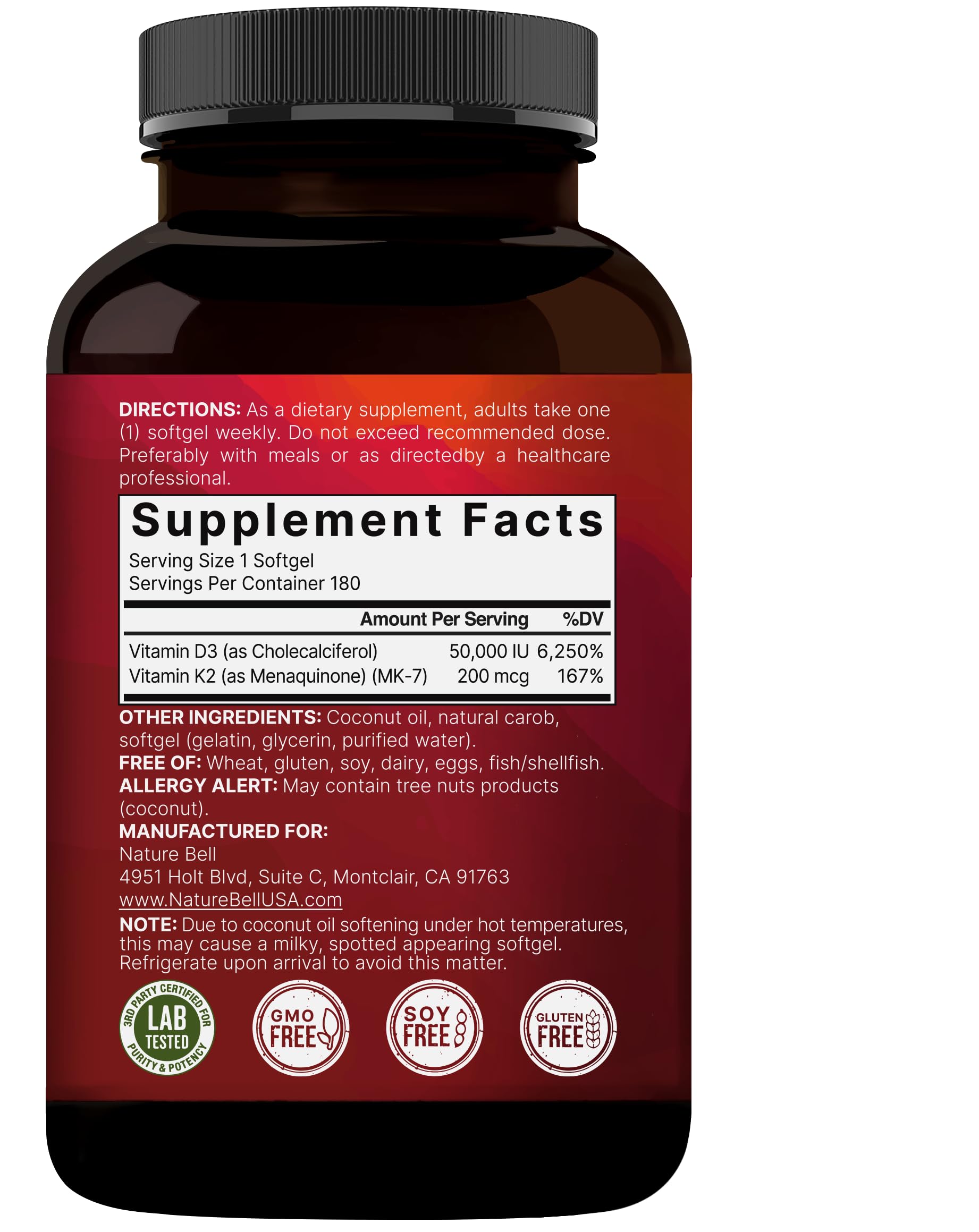 NatureBell bottle on kitchen shelf highlighting easy weekly routine