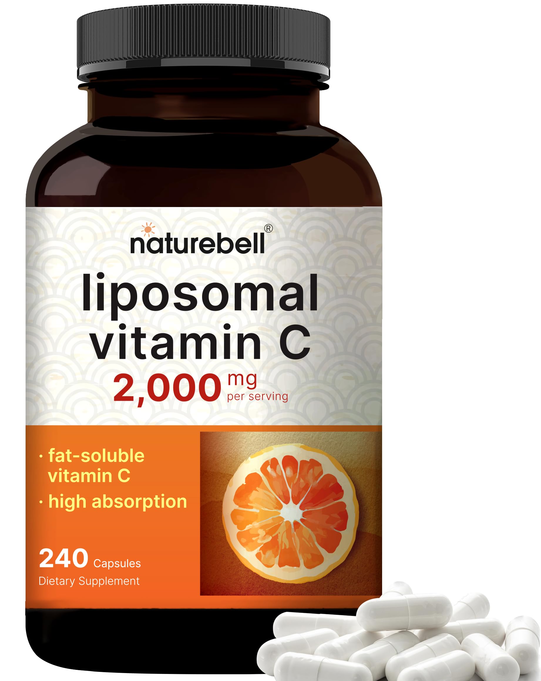 NatureBell liposomal vitamin C bottle front for daily antioxidant support