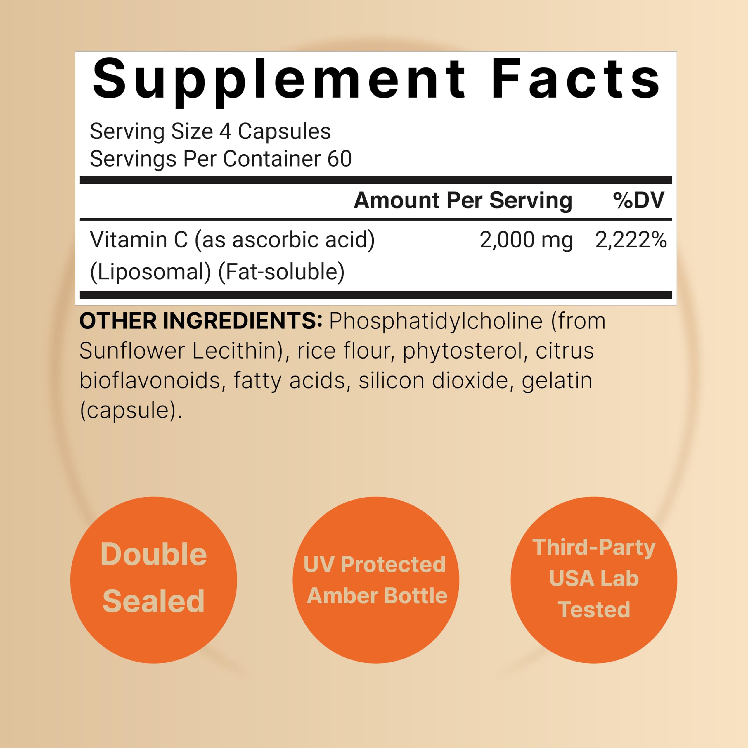 NatureBell liposomal vitamin C capsules close-up highlighting texture
