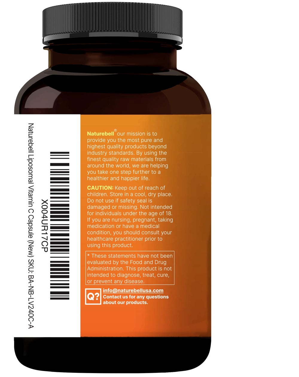 NatureBell liposomal vitamin C on kitchen counter ready for routine