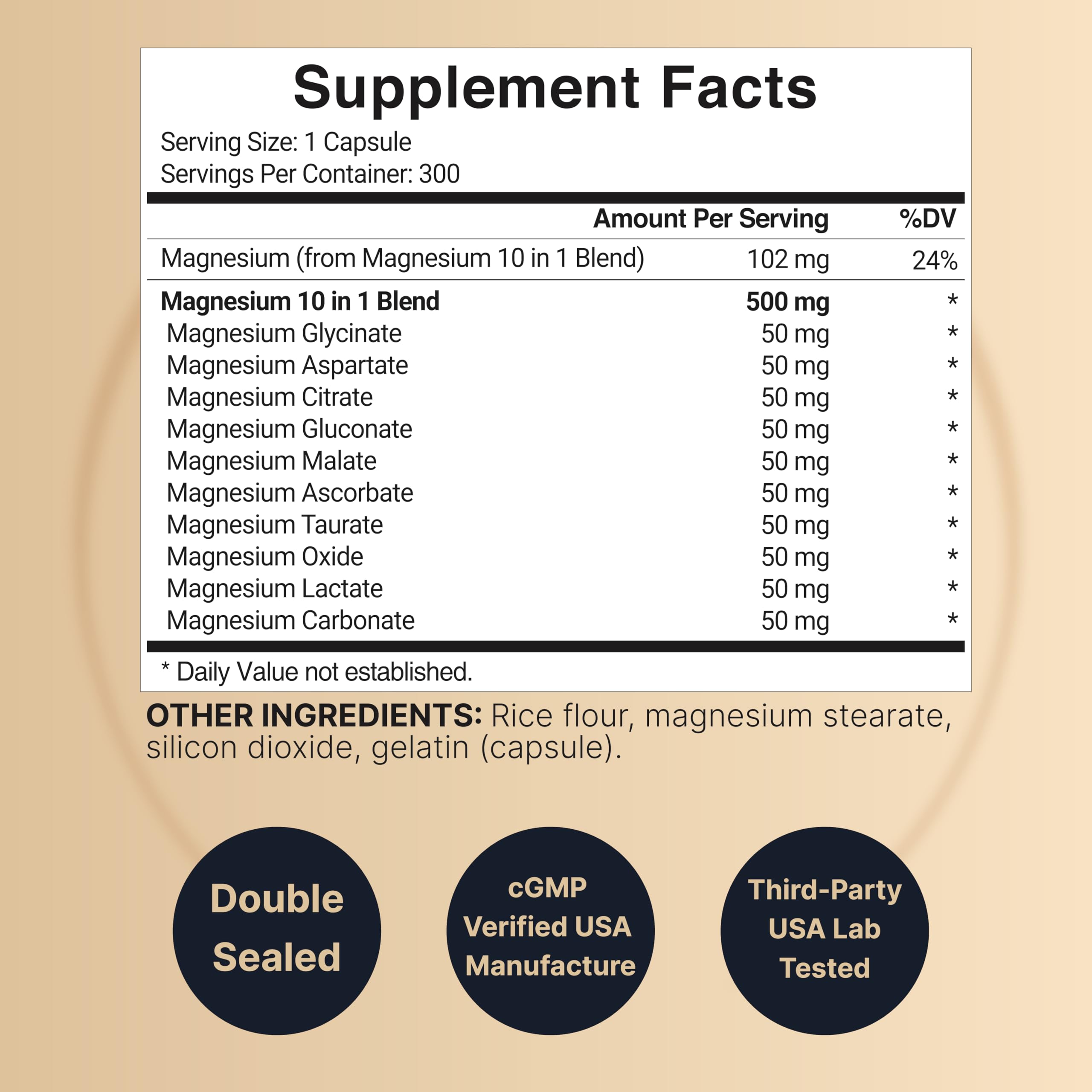 Close-up of NatureBell capsules highlighting the chelated form for easy absorption.