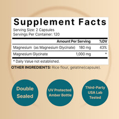 NatureBell Magnesium Glycinate capsules close-up highlighting capsule shape and purity