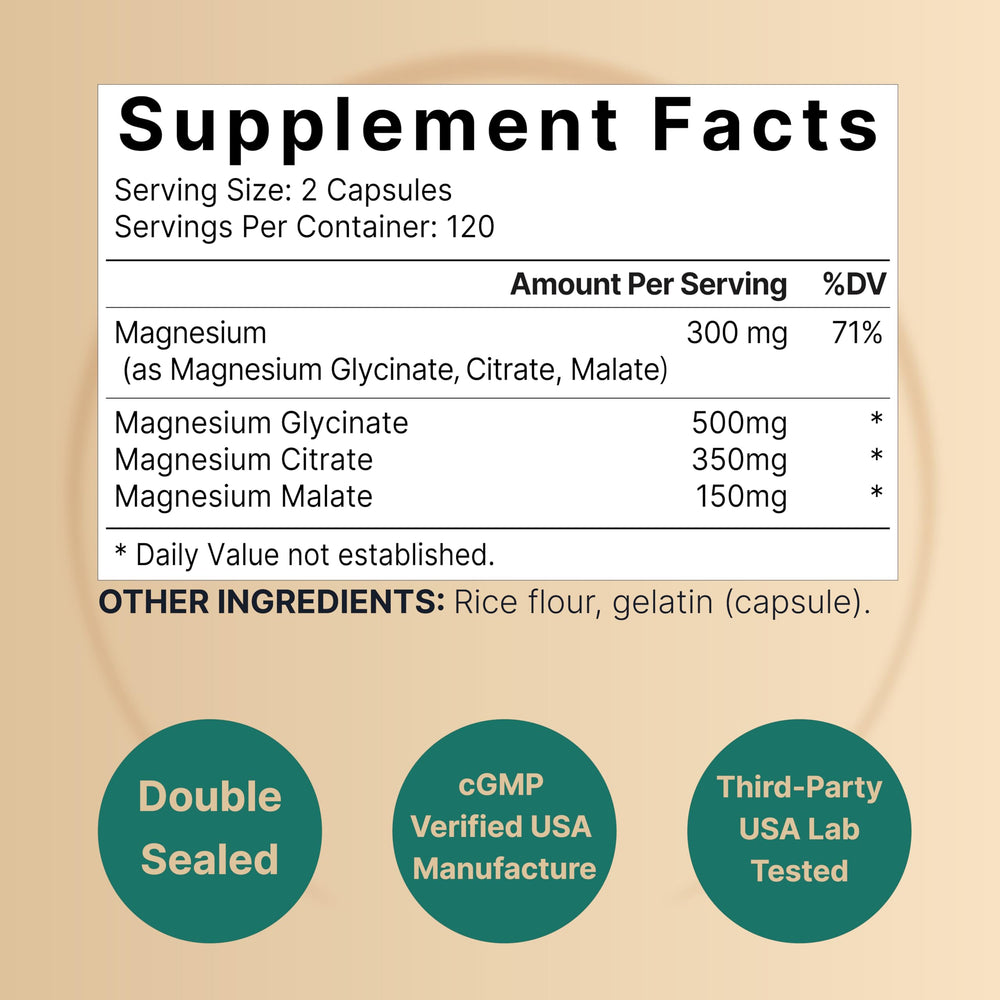 NatureBell Glycinate-Citrate-Malate blend label, suggesting balanced mineral support.